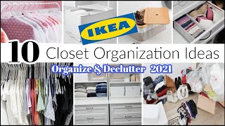 10 IKEA Closet Organization Ideas You Need  Declutter  Organize With Me 2021 \ Home Organizing [upl. by Nner139]