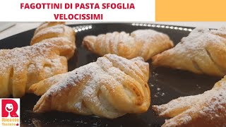 Fagottini di pasta sfoglia ripieni velocissimi Gusti vari alla Nutella alla Marmellata [upl. by Burgess]