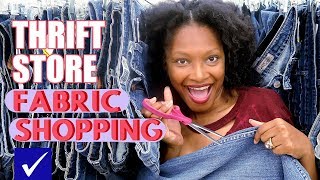 How To Shop for Fabric at a Thrift Store and Deconstruct Clothes for Upcycling [upl. by Atnaloj]