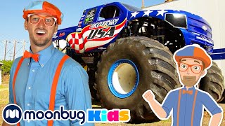 Monster Truck Song  Blippi Songs  Trains for Children  Train Song  Moonbug for Kids [upl. by Siloa311]