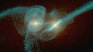 Computer Simulation of Colliding Galaxies [upl. by Doroteya]