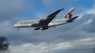 Plane Spotting in Storm Eunice at Heathrow [upl. by Delmor371]