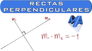 Rectas perpendiculares  Ecuación de la recta [upl. by Nivrehs]