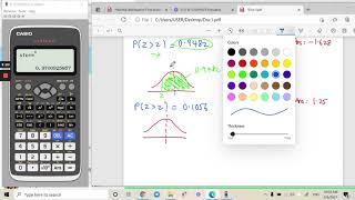 Find z score for normal distribution using calculator Classwiz [upl. by Valaree]