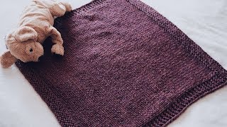 HOW TO KNIT A BABY BLANKET  EASY TUTORIAL  CJ Design By Daniis Ways [upl. by Whorton]