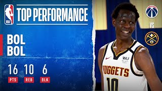 Bol Bol Shows Versatility In First NBA Action [upl. by Courcy]