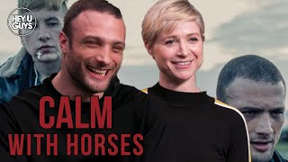 Niamh Algar amp Cosmo Jarvis  Calm with Horses Interview [upl. by Lyudmila456]