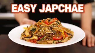 15 Minute Easy Japchae Recipe Korean Glass Noodles l Better Than Restaurants [upl. by Papke]