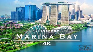 Marina Bay Singapore 🇸🇬  by drone 4K [upl. by Aerona345]