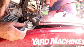 Yardman Tiller Replace Carburetor amp Fuel Line [upl. by Willem]