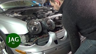 Jaguar SType FRONT BUMPER REMOVAL [upl. by Magnien]