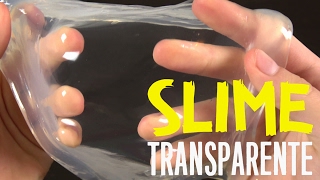 SLIME TRANSPARENTE  Receta sin borax almidon detergente [upl. by Notlrak]