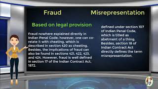 What is Difference Between Fraud amp Misrepresentation [upl. by Langsdon91]