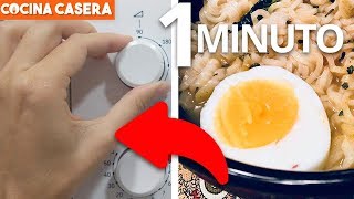 Cómo COCER un HUEVO DURO al MICROONDAS en 1 MINUTO [upl. by Earehc]