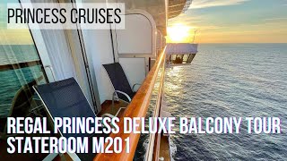 Regal Princess Deluxe Balcony Cabin Tour amp Review  Princess Cruises [upl. by Otanutrof182]