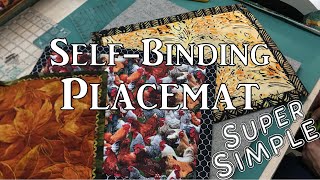 Self Binding Placemat  SUPER SIMPLE [upl. by Asilrahc]