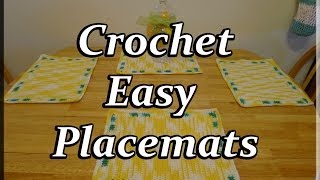 Crochet Easy Table Placemats [upl. by Myrtie472]