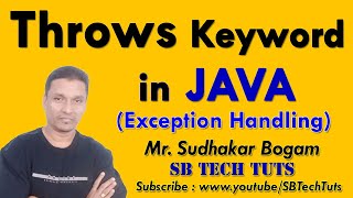 Throws Keyword in Java  Exception Handling in java  Java Programming  in Java [upl. by Gleason187]