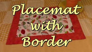 Placemat With Border  The Sewing Room Channel [upl. by Jade929]