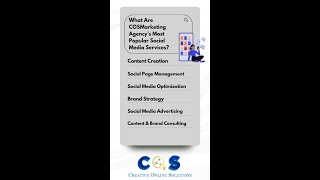 What Are COSMarketing Agencys Most Popular Social Media Services [upl. by Odrareve]