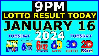 9pm Lotto Result Today January 16 2024 Tuesday [upl. by Lester893]