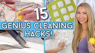 15 GENIUS Cleaning Hacks From PROFESSIONAL HOUSEKEEPERS [upl. by Nunes626]