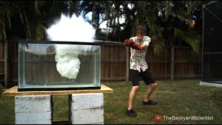 Pouring Molten salt into Water  Explosion [upl. by Edme]