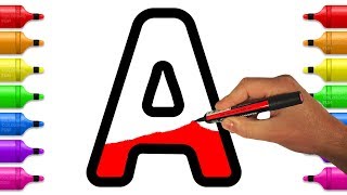 Learn and Color Letters from A to Z  Alphabet Coloring Pages for Kids [upl. by Nhoj]