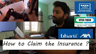 How to Claim the Motor vehicle Insurance  Iffco tokio  TATA AIG  Insurance claim Process [upl. by Garry]