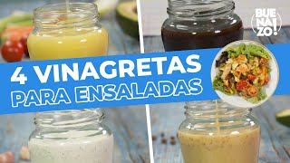 4 vinagretas para ensaladas  BUENAZO [upl. by Ainimreh]