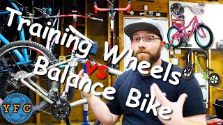 Training Wheels vs Balance Bike [upl. by Allimac338]