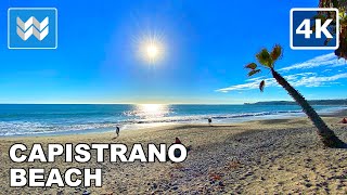 4K Walking from Capistrano Beach to Doheny Beach in Dana Point California  Relaxing Waves Sound [upl. by Eniffit]