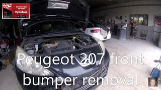 Peugeot 207 front bumper removal [upl. by Nesnej678]