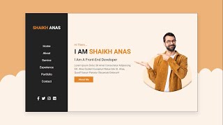 Create A Responsive PERSONAL PORTFOLIO Website Design Using  HTML CSS JS   From Scratch [upl. by Chev295]