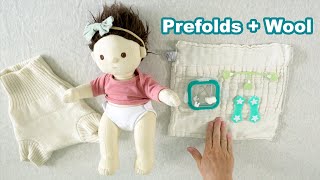 HOW TO USE Prefold Cloth Diapers with Wool Covers [upl. by Rebm]