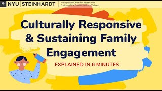 Culturally Responsive amp Sustaining Family Engagement Explained in 6 Minutes [upl. by Kinemod]