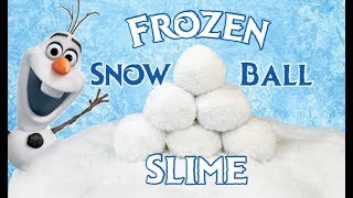 DIY NEW SNOWBALL SLIME Testing My Frozen Inspired Slime Recipe [upl. by Yllac]