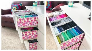 How I Organize amp Embellish My Dresser  Konmari Drawer Organization amp DIY Dividers [upl. by Capriola264]