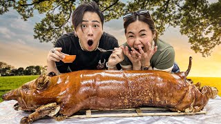 CRISPY LECHON MUKBANG Most Requested [upl. by Werdn]