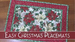 EASY Christmas Placemats Tutorial  From Start to Finish [upl. by Ogait802]