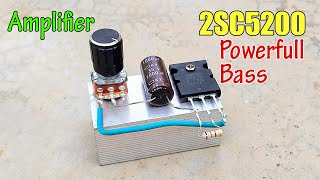 DIY 2SC5200 Amplifier 12v  Simple Powerfull Bass [upl. by Knowle]