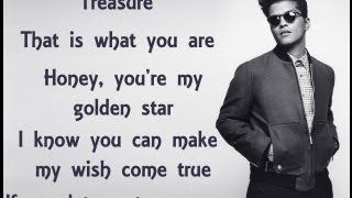 Treasure  Bruno Mars Lyric Video [upl. by Eeloj]