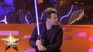 Ewan McGregor Shows Off His Lightsaber Skills  The Graham Norton Show [upl. by Aleet]