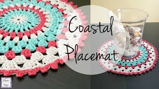 How To Crochet the Coastal Placemat Episode 327 [upl. by Ettenot]