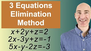 Solving Systems of 3 Equations Elimination [upl. by Anomis331]