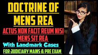 Doctrine of mens rea with landmark Cases  Actus non facit reum nisi mens sit rea explained [upl. by Aiuqenehs647]