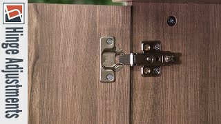 How to Adjust Cabinet Door Hinges  National Business Furniture [upl. by Ermine1]