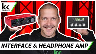 How To Connect Audio Interface To Headphone Splitter  Amp [upl. by Bartko]