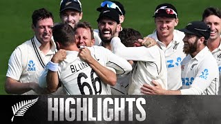 BLACKCAPS Win By 1Run in Thrilling Finale  DAY 5 HIGHLIGHTS  BLACKCAPS v England  Wellington [upl. by Maurreen573]