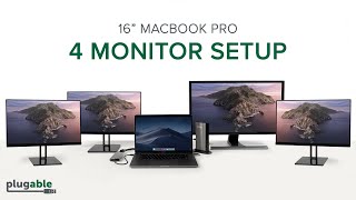 FOUR Monitor Setup on the NEW 16” MacBook Pro [upl. by Oilime]